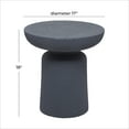 thumbnail image 3 of DecMode 17" x 18" Dark Gray Magnesium Oxide Outdoor Accent Table, 1-Piece, 3 of 8
