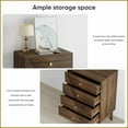 thumbnail image 2 of Dressers, Mid-Century Modern 4-Drawer Wooden Storage Chest | Walnut | MDF, 2 of 23