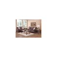 thumbnail image 4 of HomeStock City Chic Square Arm Loveseat in Pinto Brown Faux Leather with Two Accent Pillows, 4 of 5