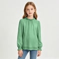 thumbnail image 5 of HIPYLO Thermal Tops for Girls Tops Teens Girls Size 8 Long Sleeve Tops Kids Christmas Shirts Cropped Shirts Toddler Clothes Girls 3t Girls Clothes 18, Green 9-10 Years, 5 of 7