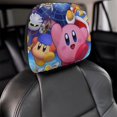 thumbnail image 4 of Kirby Deluxe Game Car Headrest Cover Decor Vehicles Seat Pillow Cover Protector Accessories Auto Front/Rear Seats Head Rest Cover Universal Fit Most Cars Sedan SUV Van, 4 of 7