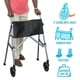 thumbnail image 5 of Andador Stander Wonder Walker Plus, ligero y plegable con ruedas para adultos y personas mayores. Andador plegable EZ Fold-N-Go con ruedas, deslizadores y bolsa. Andador compacto estándar. Blanco inte, 5 of 5
