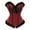 Wine, variant on Hpapadks Waist Trainer Cincher for Women Striped Ruffles Ruched Bustier Bodysuit Retro Boned Overbust Push Up Lace Up Corset Belt Halloween Purple