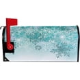 thumbnail image 2 of Silver Winter Teal Turquoise Snowflakes Christmas Magnetic Mailbox Cover MailWraps Garden Yard Home Decor for Outside Standard Size-18"x 20.8", 2 of 5