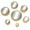 Gold Solid Round S/7 12", 10", 8", 7", 6"D, variant on CosmoLiving by Cosmopolitan 12", 10", 8", 7", 6" Gold Wall Mirror, Set of 7