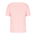 thumbnail image 5 of QUNYINEY Long Sleeve Womens T Shirts Solid Casual V-Neck Pink Tops Waffle Drop Shoulder Loose T-Shirts, 5 of 5