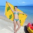 thumbnail image 7 of Hand Painted Cactus Beach Towel Quick Dry Absorbent Bath Towels Sandproof Lightweight Towel for Gym Yoga Sports Swimming - 31x71in Washcloth Gift, 7 of 7