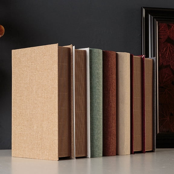 FONDOTIN Lifelike Light Brown Book Model for Decor and Photography 1Pc