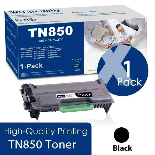 TN850 Toner Cartridge Replacement for Brother HL-L5000D Printer(Black,1-Pack)