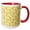 Red/White, variant on 3drose, Cute Bees, Bee Hives, and Honey Pots Pattern, 15oz Two-tone Blue Mug