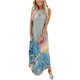 thumbnail image 2 of Vestido largo suelto sin mangas con bolsillos estampados informales de verano para mujer a la moda Fridja  hjkh2382, 2 of 5