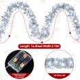 thumbnail image 3 of Scidweet Christmas Garlands Decorations, 2 Pcs 32.8 ft Pre Lit Xmas Garland with Lights for Indoor Outdoor Christmas Tree Party Holiday Xmas Decor, Silver, 3 of 6
