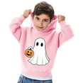 thumbnail image 4 of SERTG Kids Halloween Hoodie Sweatshirt with Cute Printed Fashion Soft Comfortable Long Sleeved Top for Children 2-7 Years(Pink,3 Years), 4 of 5