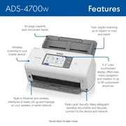 Brother ADS4700W Professional Desktop Document Scanner for Business Workgroups