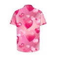 thumbnail image 4 of BiZtdJrK Holiday Sales Big And Tall Shirts for Men, Novelty Love Heart Graphic Print Tshirts Dressy Lapel Button Up Vacation Beach Blouse Multicolor 3XL, 4 of 6