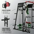 thumbnail image 4 of Mikolo Smith Machine Home Gym, 2200 lbs Power Rack Cage with Cable Crossover, Weight Bar, 360° Landmine, Barbell Holders and Other Attachments, Total Body Strength Training Cage, 4 of 10