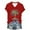 Red, variant on Womens Fall Christmas Tops Casual Fashion Tree Printed V Neck Short Sleeve Pullover Xmas Fistival Tops