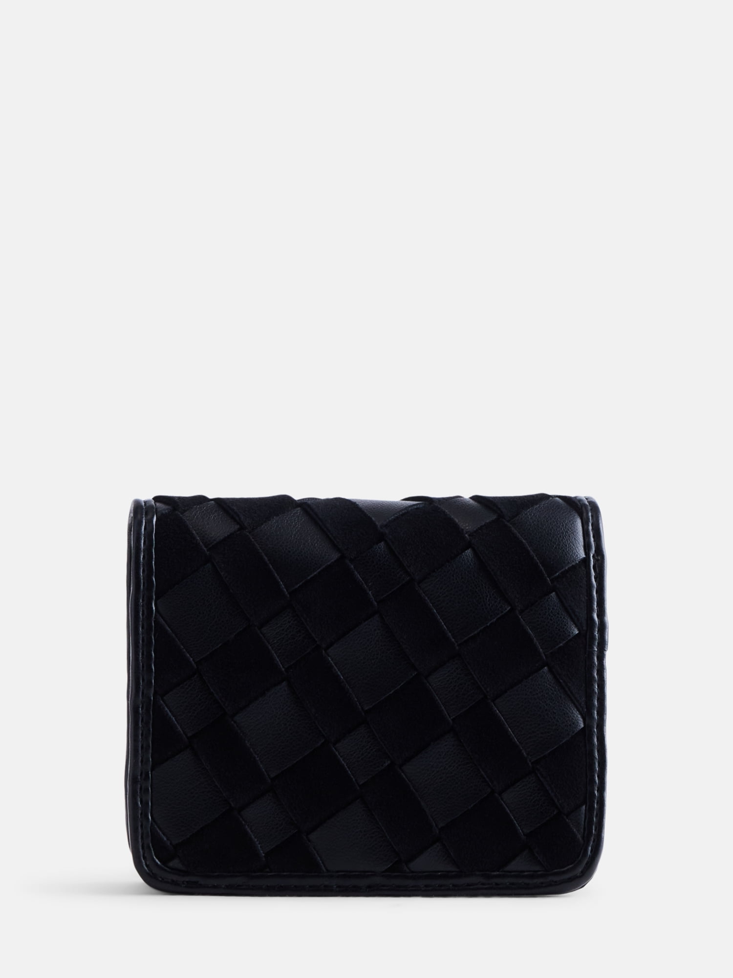Scenario Women's Woven Bifold Wallet, Black