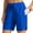 24# Blue, variant on Women's Athletic Shorts 7 Inch Inseam, Quick Dry Stretchy Workout Shorts with Zipper Pockets, for Running Gym(Blue,S)