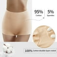 thumbnail image 5 of MEIYATING Women's Underwear Boyshorts Cotton Stretch Panties High Waisted Soft Plus Size 4 Pack, 5 of 7