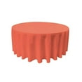 thumbnail image 1 of LA Linen TCpop120R-CoralP55 Polyester Poplin Tablecloth, Coral - 120 in. Round, 1 of 1