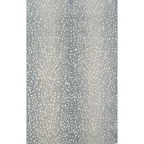 Erin Gates by Momeni Woodland Antelope Blue Hand Tufted Wool Area Rug 3'6" X 5'6"
