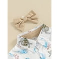 thumbnail image 6 of Yunliwuli Toddler Boy Gentleman Outfit Ocean Print Short Sleeves Shirt with Bow Tie and Shorts Set for Formal Wear, 6 of 10