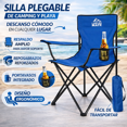 thumbnail image 2 of 3 Sillas Plegables De Playa, Campamento Y Exteriores. azul, 2 of 9