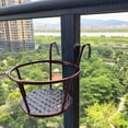 thumbnail image 4 of Flmtop Removable Hanging Iron Flower Plant Potted Balcony Railing Stand Rack Shelf, 4 of 9
