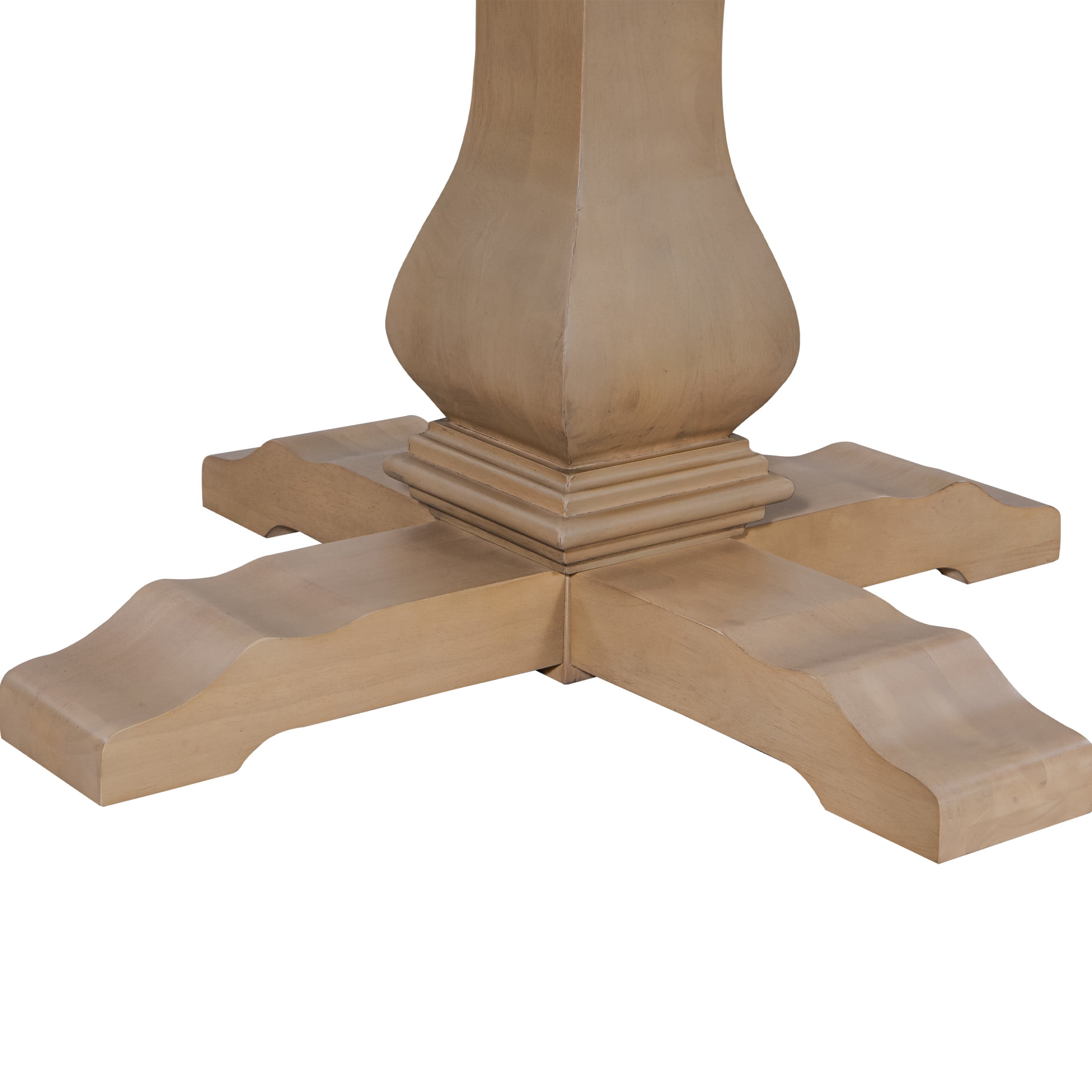 Christopher Knight Home 57" Oval Extendable Dining Table with Pedestal Base, Rustic Farmhouse Style, Light Natural