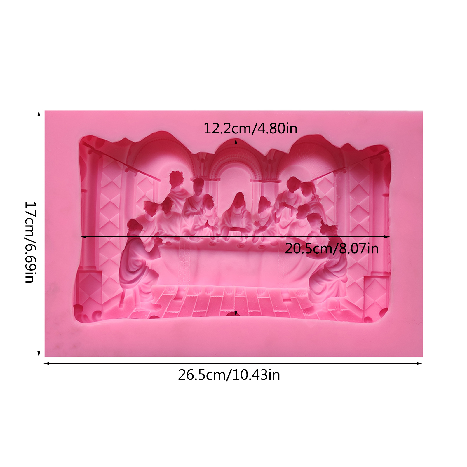 The Last Supper Photo Frame Listing Mold DIY Resin Epoxy Frame Mold for DIY Handmade Crafts Home Decorations