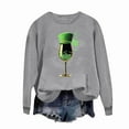 thumbnail image 4 of FDGIU ‌‌‌‌Women's Saint Patrick's Day Sweatshirt - Long Sleeve Green Shamrock Print Crew Neck Pullover, 4 of 6