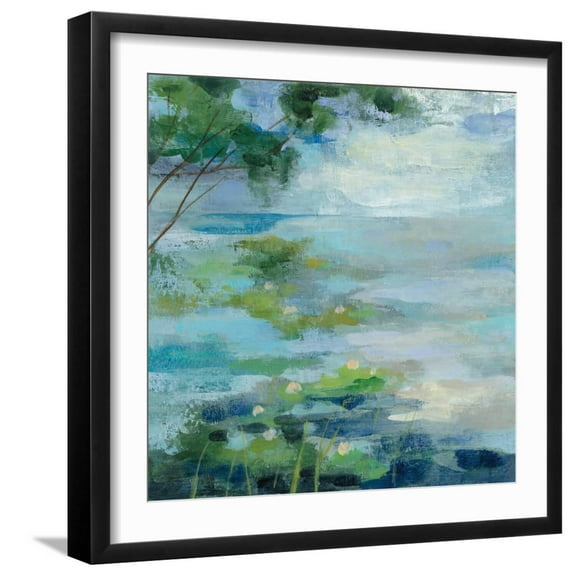 Art.com Lily Pond I Art Print by Silvia Vassileva, Black Frame Wall Art, 21" x 21"