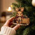 thumbnail image 4 of Zznnkj Animal Christmas Ornaments 3.93 Inch, 2D Acrylic Hanging Flat Pendants, Rustic Xmas Tree Decor for Farmhouse Home Holiday Keepsake Gift for Wildlife Lovers, 4 of 5