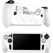 Compatible with ROG Xbox Ally X,Soft and Skin Friendly Silicone Material, Shock-Absorbing and Anti Drop Protection Soft Shell,with 2 Pack Thumb Grips,White