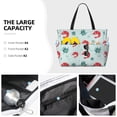 thumbnail image 3 of Large Beach Bags Water-resistant Sandproof - Red Shrimp Green Grass Cute Beach Tote Bags for Women with Zipper, 3 of 6