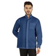 thumbnail image 1 of Bestman Solid Long Sleeve Shirt For Mens Front Double Button Placket Chinese Collar Shirt, 1 of 7