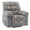 Chenille Gray, variant on Anoncndin Oversized Manual Recliner Chair for Adults, Extra Wide Upholstered Accent Armchair w/ Footrest & Side Pocket, 150°-155° Ergonomic Reading Lounge Chair - Chenille, Pink