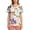 Light Blue, variant on Womens Scrubs V-Neck Short Sleeve Animals Print Scrub Tops Cute Cartoon Medical Work Shirts
