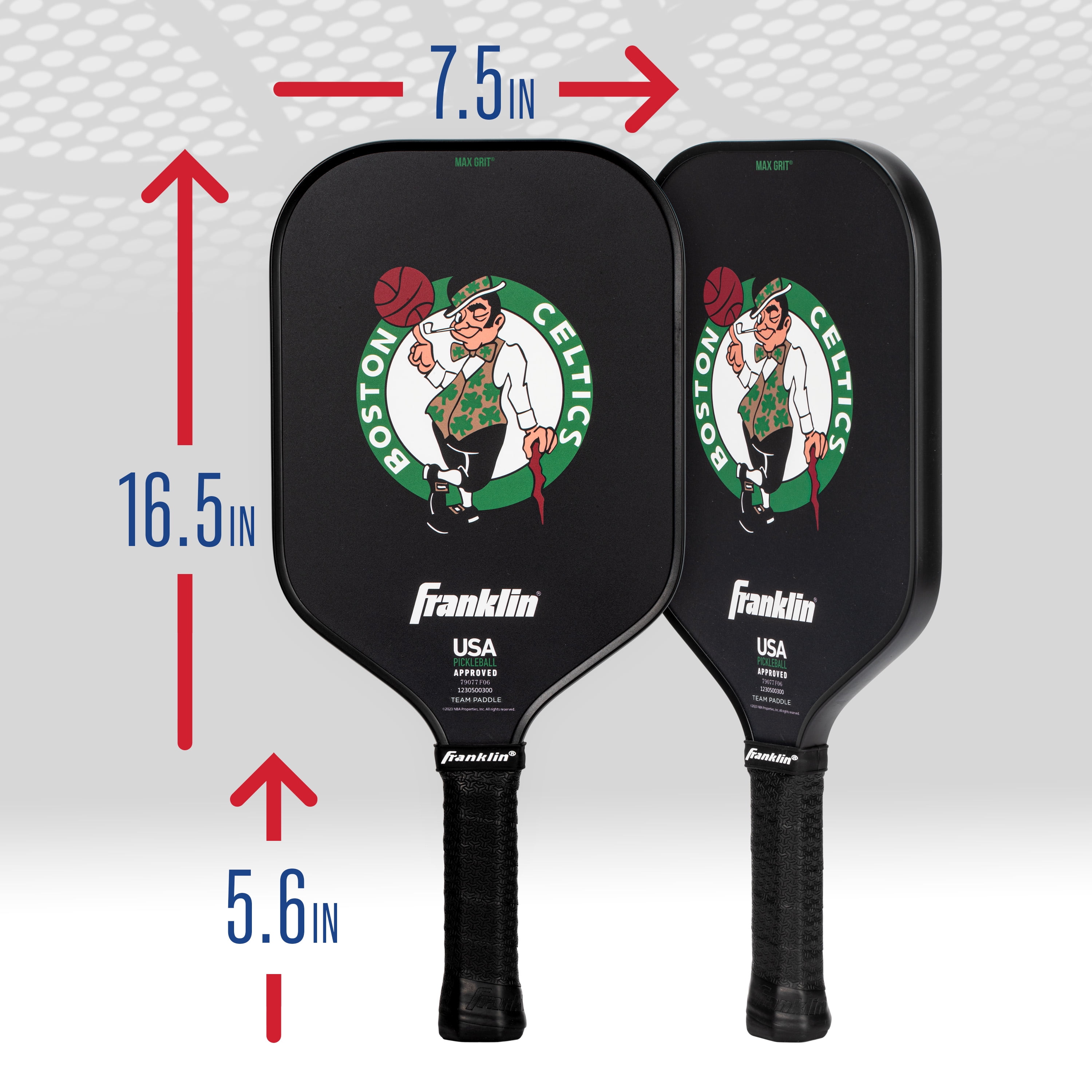 Franklin Sports NBA Boston Celtics Pickleball Paddle - Official NBA Team Pickleball Paddles - USAP (USAPA) Approved Premium Quality Pickleball Paddles - Authentic Team Logos + Colors
