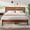 Black-L, variant on Queen Size Bed Frame Classic Metal High Platform Bedframes with Victorian Style Iron-Art Headboard/Footboard/Under Bed Storage, 11.2 Inch High,