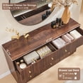 thumbnail image 6 of wow97e Fluted 8 Drawers Dresser, 55" W Modern Chest of Drawers with Deep Storage, Wood Tall Dresser Storage Organizer for Bedroom, Living Room, Hallway, 6 of 6