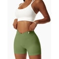 thumbnail image 5 of Sociala Women's Workout Gym Shorts Booty V Cross Yoga Biker Shorts, 5 of 6