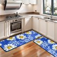 thumbnail image 3 of Kitchen Rugs Sets Of 2,Blue Daisy Flower Lightblue Petals Pattern Anti Fatigue Kitchen Mat Rugs Non Slip Washable,Decorative Kitchen Floor Mats for Kitchen,Sink,Laundry,17"x47"+17"x47", 3 of 5