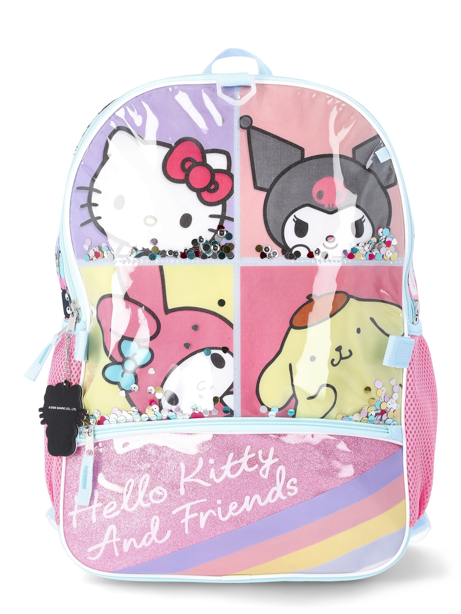 Sanrio Hello Kitty & Friends Girls' 6-piece 17" Backpack Set with Headphones, Pink