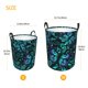thumbnail image 3 of Balery Blue Floral with Butterflies Cesta de ropa redonda con asas, impermeable, independiente, para ropa, juguetes, dormitorio y familia-Small, 3 of 6