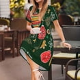 thumbnail image 3 of Vsdgher Robes Midi Maxi Décontractées de Noël pour Femmes Été 2025 Légères Manches Courtes Col Rond Robe de Plage, 3 of 6