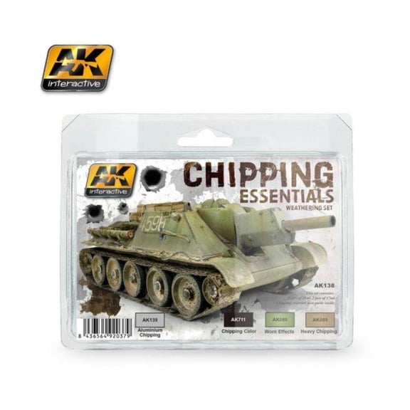 AK-Interactive Chipping Essentials Weathering Colors Set New