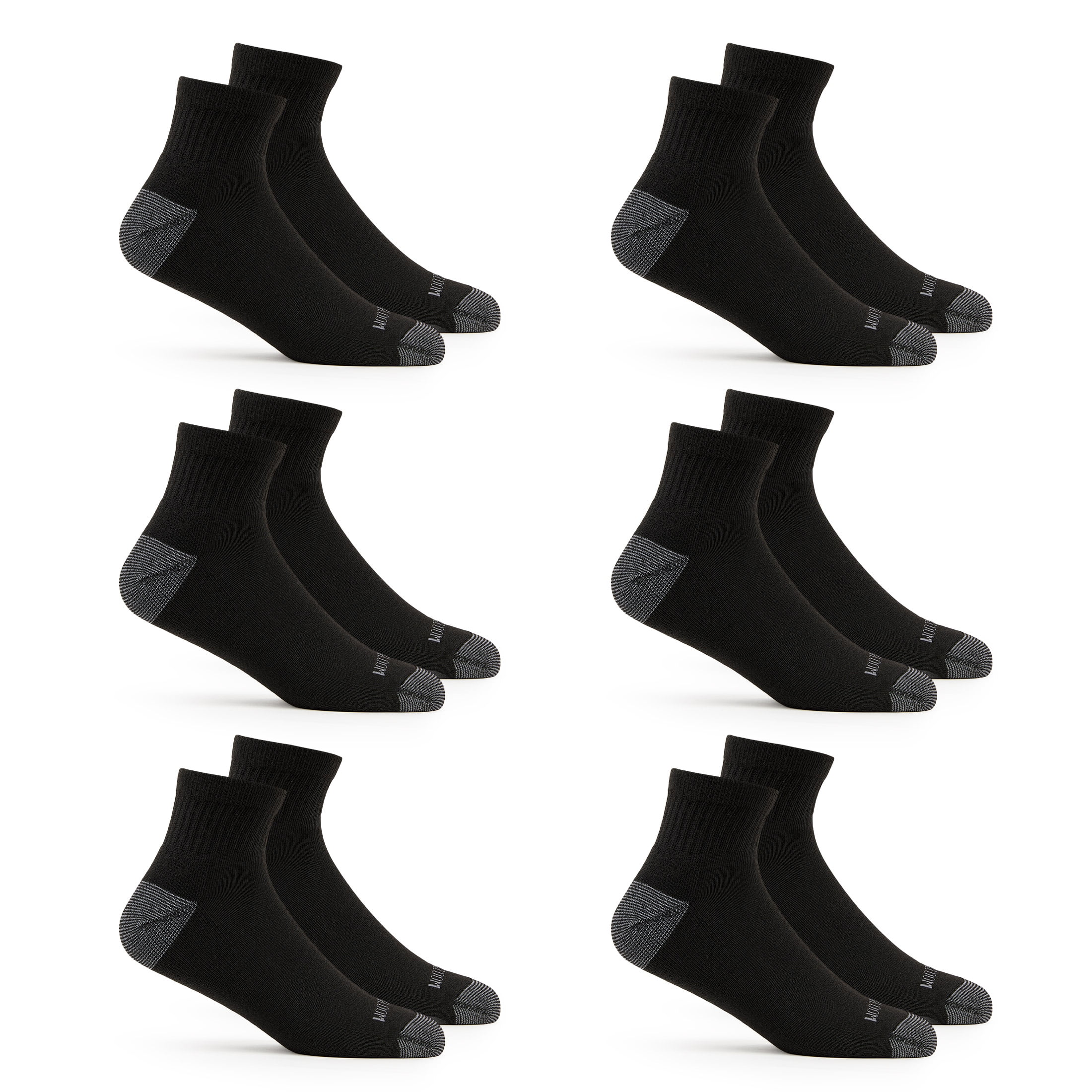 Fruit of the Loom Men's Dual Defense Ankle Socks, Size XL, Black (6-Pack)