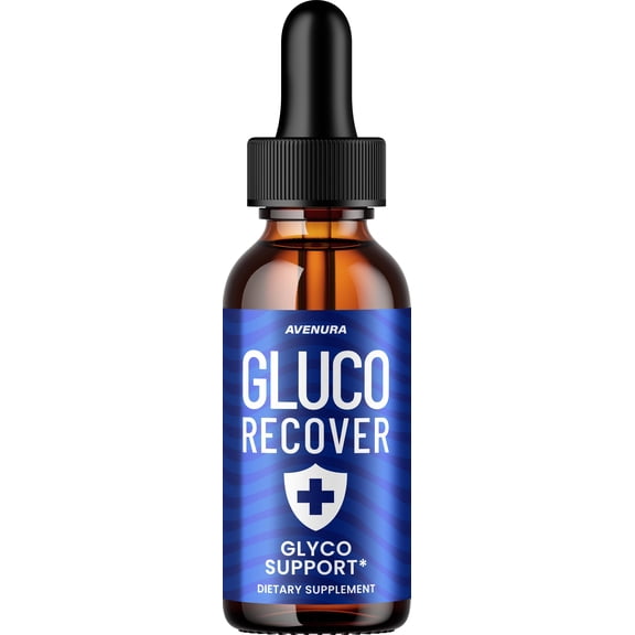 Gluco Recover Liquid Drops – GlucoRecover Extra Strength Natural Blend Healthy Organic Support, 1 Pack, 1 Month Supply